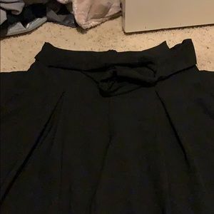 Black pleated dressy wide leg pants